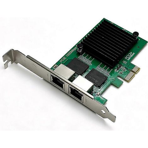 Adaptateur Ethernet Gigabit double port PCIe X1, puce 82571, serveur, contrôle industriel, adaptateur réseau RJ45, logiciel, routeur, NAS, ordinateur de bureau (1/5)