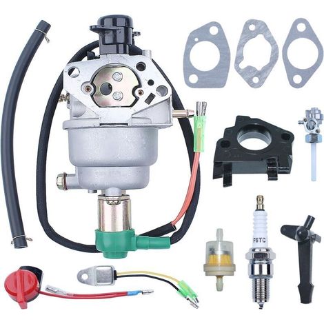 Vergaser-Reparatursatz für Honda GX390 GX340 Motoren, Universalvergaser mit Zündkerze, Dichtung, Schlauch und Kraftstofffilter, geeignet für 8 PS, 9 PS, 11 PS und 13 PS Generatoren/Motoren. (1/3)