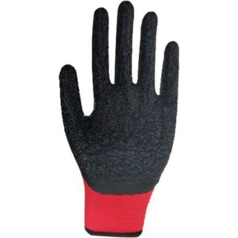 Lot 10 Paires Gants Travail Latex, Antidérapants Grip, Pour Manutention Jardinage Bricolage (1/4)