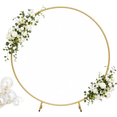 Arche de Mariage, Matériau Métallique, 2m de Diamètre, Décoration Polyvalente, Assemblage Facile, Idéal pour Événements Spéciaux (1/5)