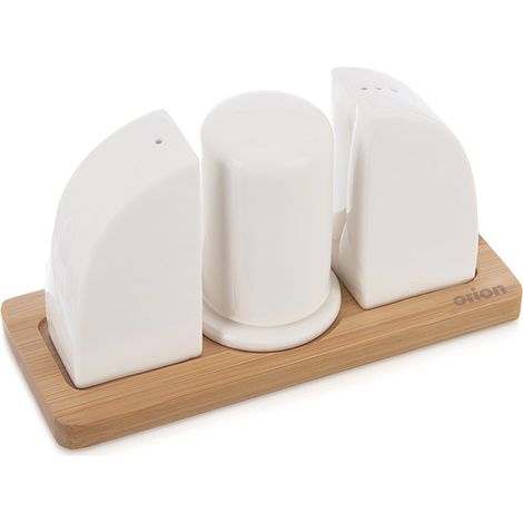 Ensemble salière et poivrière avec support pour épices (1/4)
