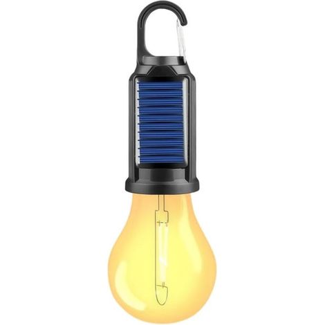 (Paquete de 1) Linterna LED recargable para camping, luz solar, 3 modos de brillo, resistente al agua, ideal para acampar, cortes de luz y emergencias. (1/5)