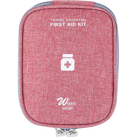 Kit De Premiers Secours - Tissu Oxford Résistant - Fermeture Éclair Intégrale - Compartiments Organisés - Pour Camping, Voiture, Maison, Extérieur - 1 Pièce (1/5)