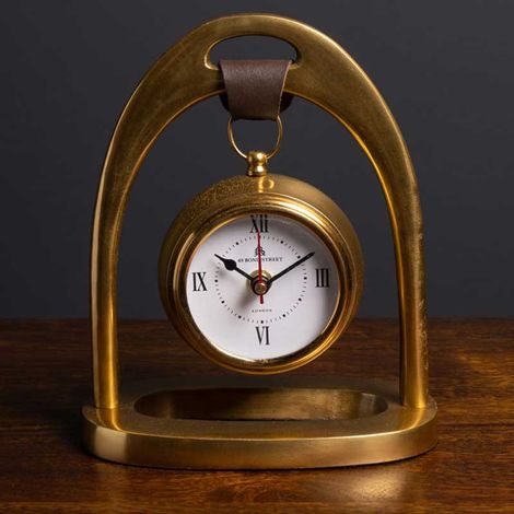 Horloge à poser cuivre Etrier 21x10x17cm (1/3)