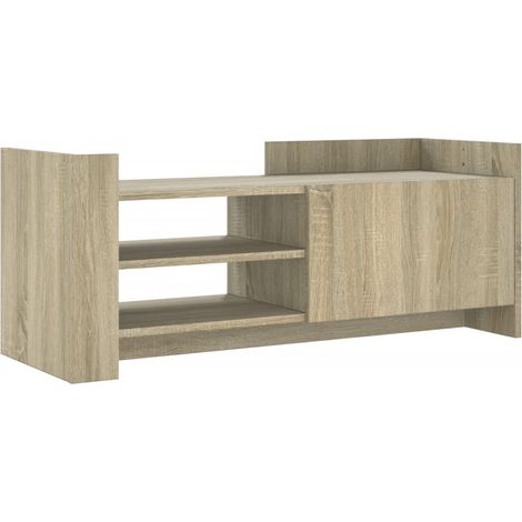Mobile TV multimediale scaffale per televisione televisore buffet sala da pranzo soggiorno camera da letto rovere Sonoma 100 x 35 x 40 cm derivati del legno marrone 020027416
