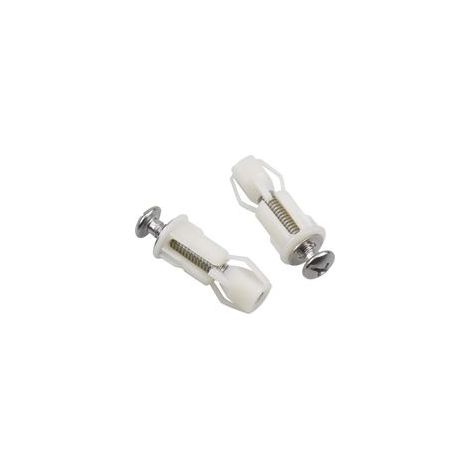 Lot de 2 vis d’expansion pour fixation abattant WC, kit de rechange pour couvercle de toilette – Montage facile et durable–
