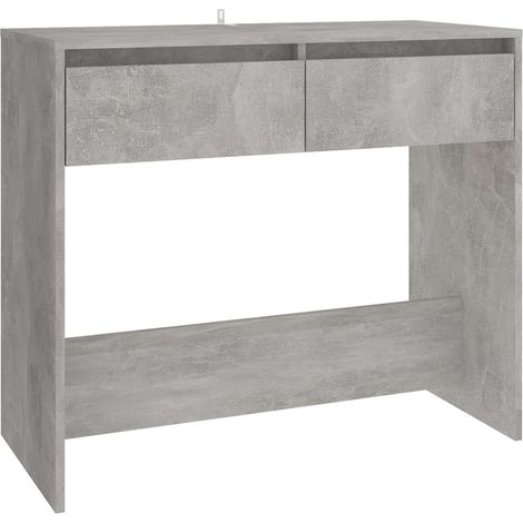 Table console,Table d'appoint,Bout de canapé,Meuble d'entrée gris béton 89x41x76,5 cm bois d'ingénierie
