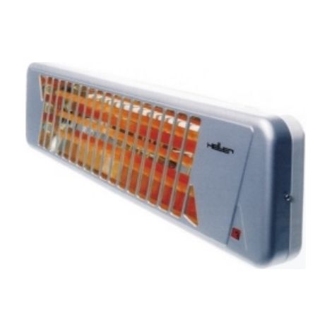 Heller Radiador de vidrio cuarzo gris 140x90x550 mm