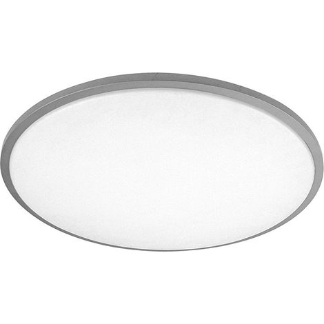 Eglon 60W Deckenleuchte, weiß/silber, 5880 lm, 49x49x8 cm, dimmbare Fernbedienung
