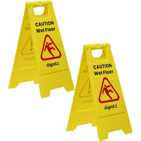 Dapetz ® 2 Pcs Wet Floor/Cleaning in Progress Sign 295 x 610mm Safety Maintenance Caution Wet Floor/Cleaning in Progress A Frames Warn People of Spill Hazard Ideal for Commercial Business use. (1/5)