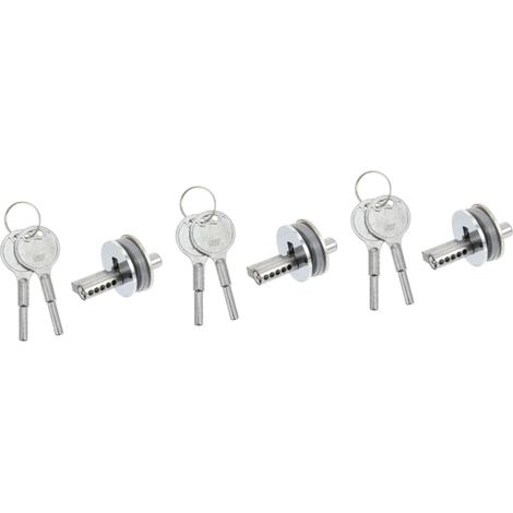 Serrure à clé OSALADI 3 pièces pour porte coulissante en verre (1/5)