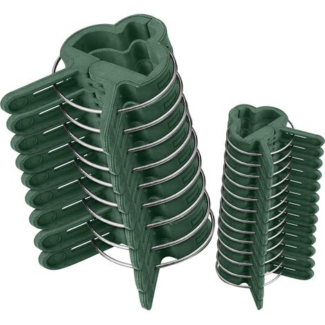 Pflanzenstützen, Pflanzenclips für Kletterpflanzen, Pflanzenverbinder zur Stabilisierung, Packung mit 60 Pflanzenclips (30 große Clips und 30 kleine Clips)