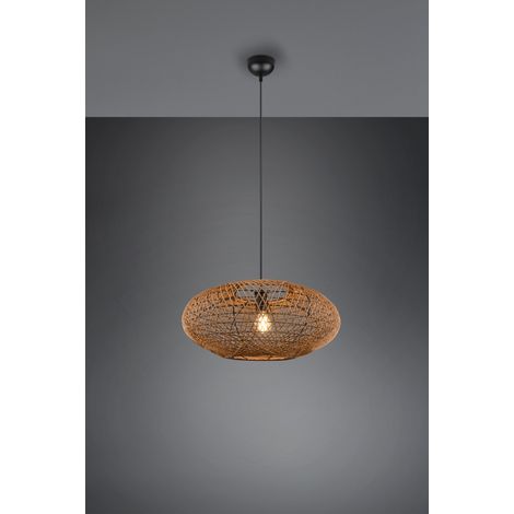 Suspensión Casa de vacaciones Pantalla Fibras naturales Hedda Trio Lighting (1/10)