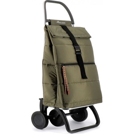 ROLSER carro compra big polar 4 kaki , Carro compra Big Polar 4 kakiEstructura de aluminio de alta calidadTejido acolchadoBolsillo delantero con cremallera, doble bolsi (1/4)