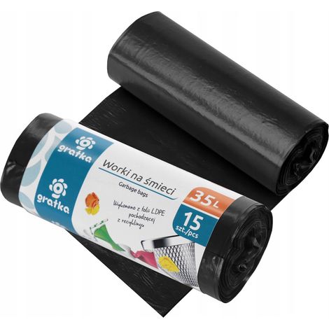 SACCHI PER LA SPAZZATURA GRATKA 35 l LDPE 15 pezzi