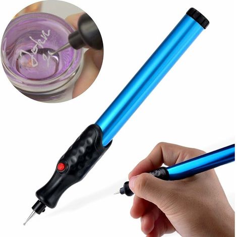 royaluxe -The Original Easy Gravcher - Stylo de gravure de précision portable - Outil de gravure - Gravure électrique - Pour bijoux, métal, verre, cuir, bois, (1/5)