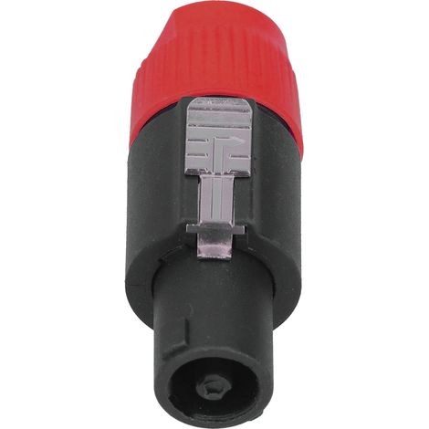 4 connecteurs HP à verrouillage par rotation, fiches audio 4 pôles pour ampli, câble enceinte, rouge (1/5)