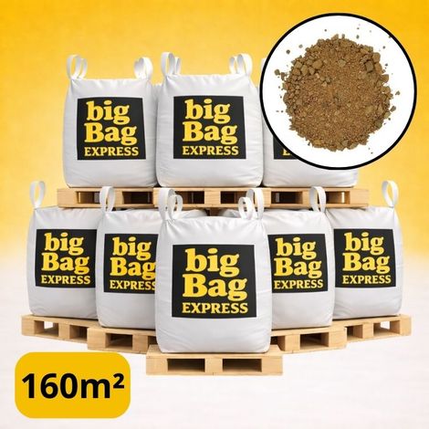 PACK 8 X BIG BAG de +/- 1,5T ≃ 160M² Sable Stabilisé Beige pour Terrain de Pétanque Ø 0/6 mm - Livraison PREMIUM (1/5)