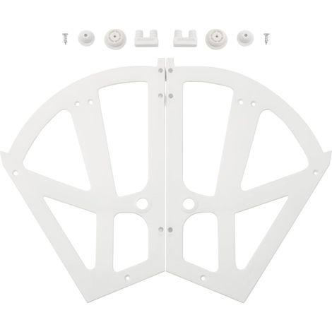 SoBuy SDA08-W 2 Pièces Charnières de Cabinet - Charnières de Tiroir pour Porte-Chaussures en Plastique Raccords De Remplacement pour Cuisine Salon Armoire de Rangement Chaussures, 25x35cm