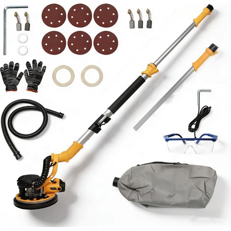 Ponceuse à placoplâtre 1390 W – 6 vitesses progressives – Polisseuse mobile – Travaux de construction et rénovation domestique (1/5)