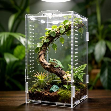 transparentes Acryl-Terrarium für Reptilien (1/5)