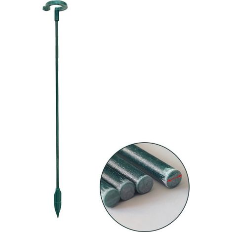 Lot de 10 tuteurs pour plantes - Support de plantes grimpantes en plastique vert pour plantes en pot (1/4)