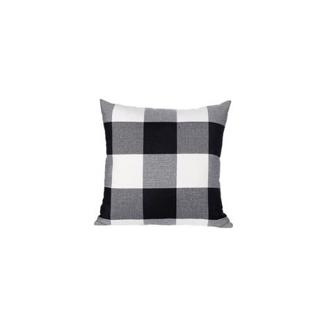 Lot de 2 housses de coussin en lin, motif treillis, décoratives, 45x45 cm, pour chambre, lit, voiture. (1/4)