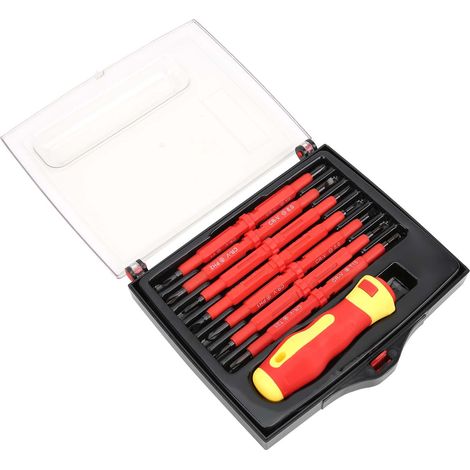 Tournevis Électrique Set Outillage Électricien Isolé Magnétique 2-en-1 Quincaillerie 21829 (1/5)