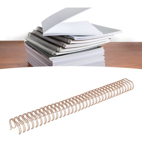 Ordner für 50 Blatt A4-Papier, Rückendurchmesser 19 mm, 34 Zähne, Verhältnis 3:1, Nylonbeschichtung, YO Doppelring-Eisenbindung für lose Blätter, Bindekapazität von 180 Blatt, Roségold. (1/5)