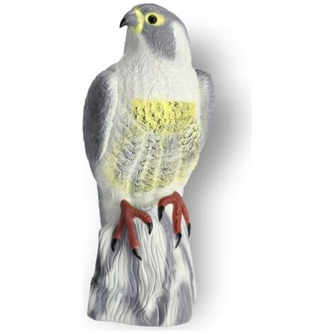 Vogelschreck Attrappe, naturgetreuer Falke aus Kunststoff, effektive Vogelabwehr, 45 cm Größe (1/5)