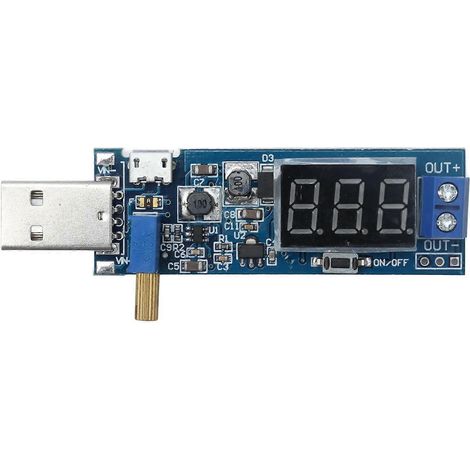 Aufwärts-/Abwärtswandler DCDC USB Step-Up-Netzteilmodul 5 V auf 3,3 V 9 V 12 V 24 V einstellbar