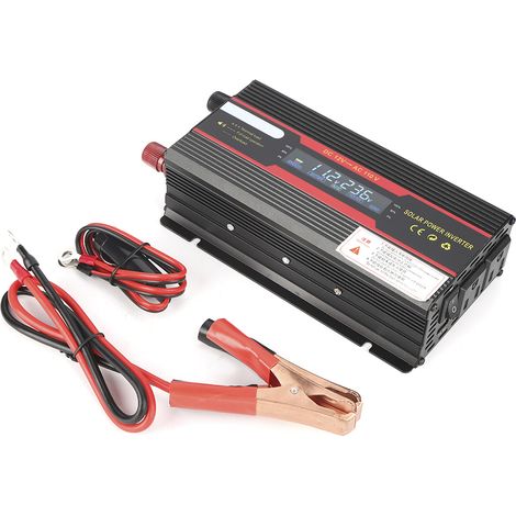 Convertisseur de tension voiture 1000W 12V à 110V avec écran LCD (1/5)