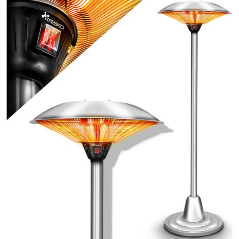 Tresko – Parasol chauffant infrarouge 2500W – Chauffage extérieur avec 2 niveaux de chaleur – Protection IP34 – Utilisation intérieure et extérieure