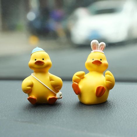 Canard Décoratif en Résine pour Tableau de Bord Voiture, Ornement Auto Original, Figurine Dessin Animé, Décoration Intérieure Véhicule (1/3)