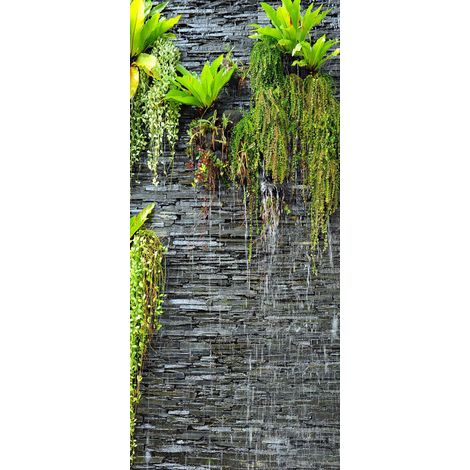 Green in the wall, intissé photo mural, 90 x 202 cm, 1 part (1/3)