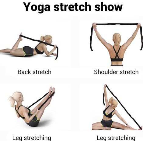 Sangle élastique de fitness pour étirements, yoga et entraînement à domicile - Bande de résistance Pilates et gymnastique. (1/2)