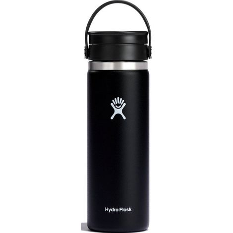 Botella térmica Hydro Flask de 20 oz con tapa flexible y boca ancha (591 ml) - negra