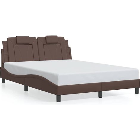 Maison Exclusive - Giroletto Viana senza Materasso Marrone 140x190 cm in Similpelle (1/5)