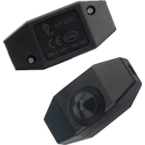 Interrupteur variateur en ligne 220-240 V, bouton variateur pour lampes (noir) (1/5)