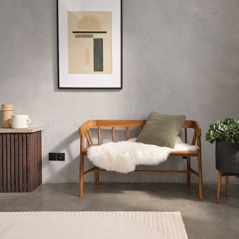 Banc en bois de teck massif 120 cm (1/5)