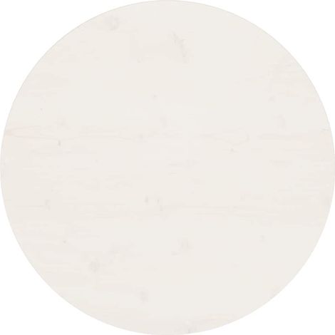Maison Exclusive - Tischplatte Rund Weiß Ø70x3 cm Massivholz Kief