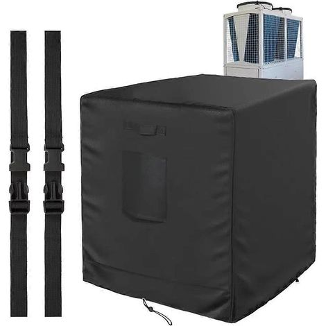 Housse de protection extérieure imperméable, coupe-vent et élastique pour climatiseur, idéale pour la maison, le dortoir ou un appartement. (1/5)