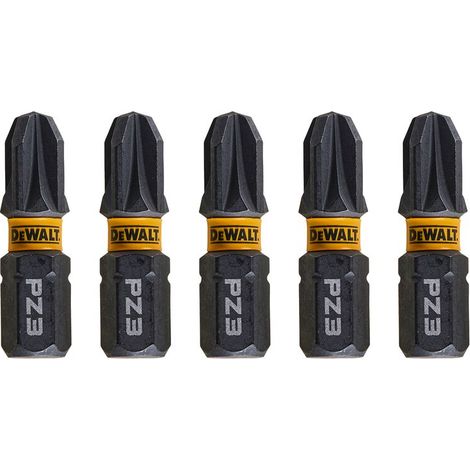 Extreme Torque Dewalt PZ3 Impact Bits Set – 5 Pieces for Heavy-Duty Screwing and Power Drilling