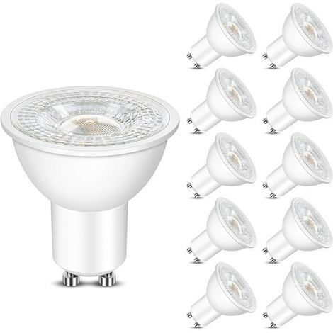 Ampoule LED GU10 Blanc Froid 7W 720LM Lot de 10 - Équivalent Halogène 70W (1/5)