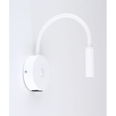 Lampada da parete Lagos White 10202 TK con braccio, interruttore e presa USB.