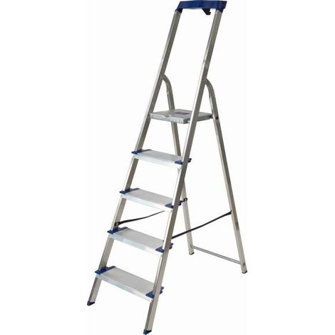 Escabeau professionnel FACAL GRANDES MARCHES DE 120MM - 4 marches - hauteur de travail 2,74m - GM4M (1/2)