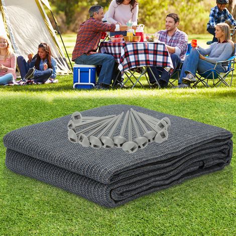 Randaco Tappeto per tenda 250x350 cm HDPE PEHD Antiscivolo per bambini all’aperto