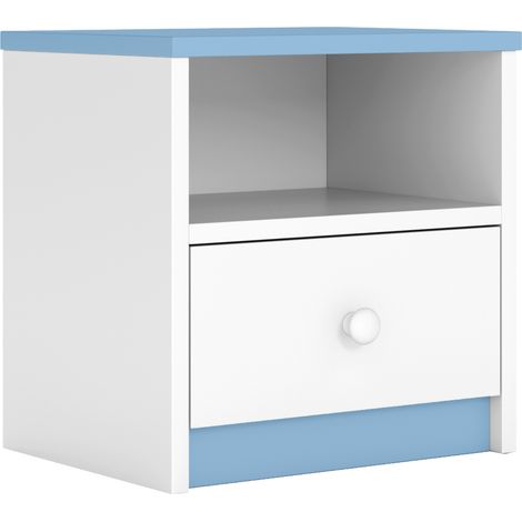 Table de chevet enfant 35,4 x 14,5 x 29,6 cm bleu (1/5)