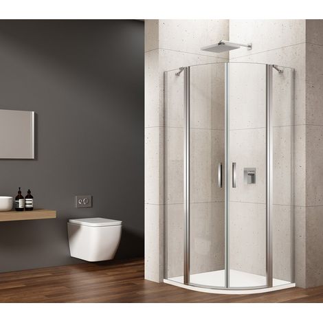 Cabine de douche LORO Quadrant 900x900mm, verre clair (1/3)
