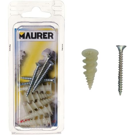 Gipskartondübel aus Nylon mit Schraube (5 Stück) in Blisterverpackung
